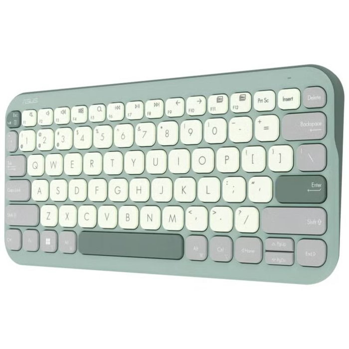 ASUS Marshmallow KW100 Teclado Inalámbrico Compacto 75% Verde Green Tea Latte